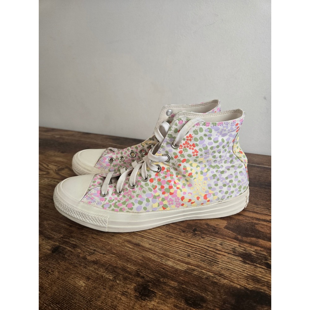 Converse Chuck Taylor All Star High Top Floral Dot Sneakers A01594C Womens 9